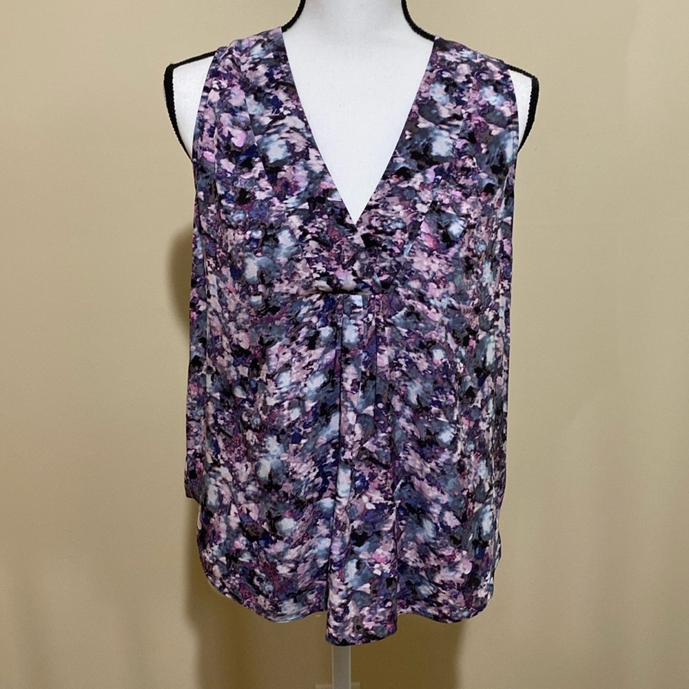 Rebecca Taylor 100% Silk V Neck Tank Size 6